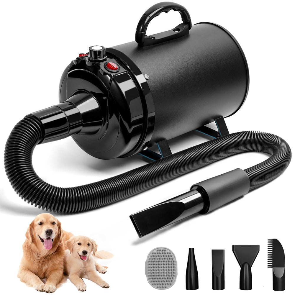 Blanlody High Velocity Dryer front view shows power for quick, calm pet drying.
