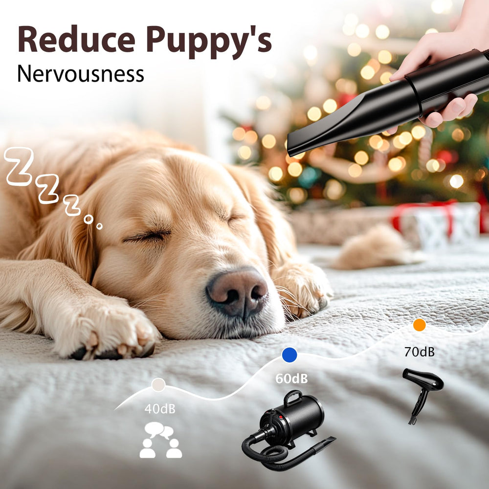 Blanlody pet bathing brush included with dog dryer for convenient care