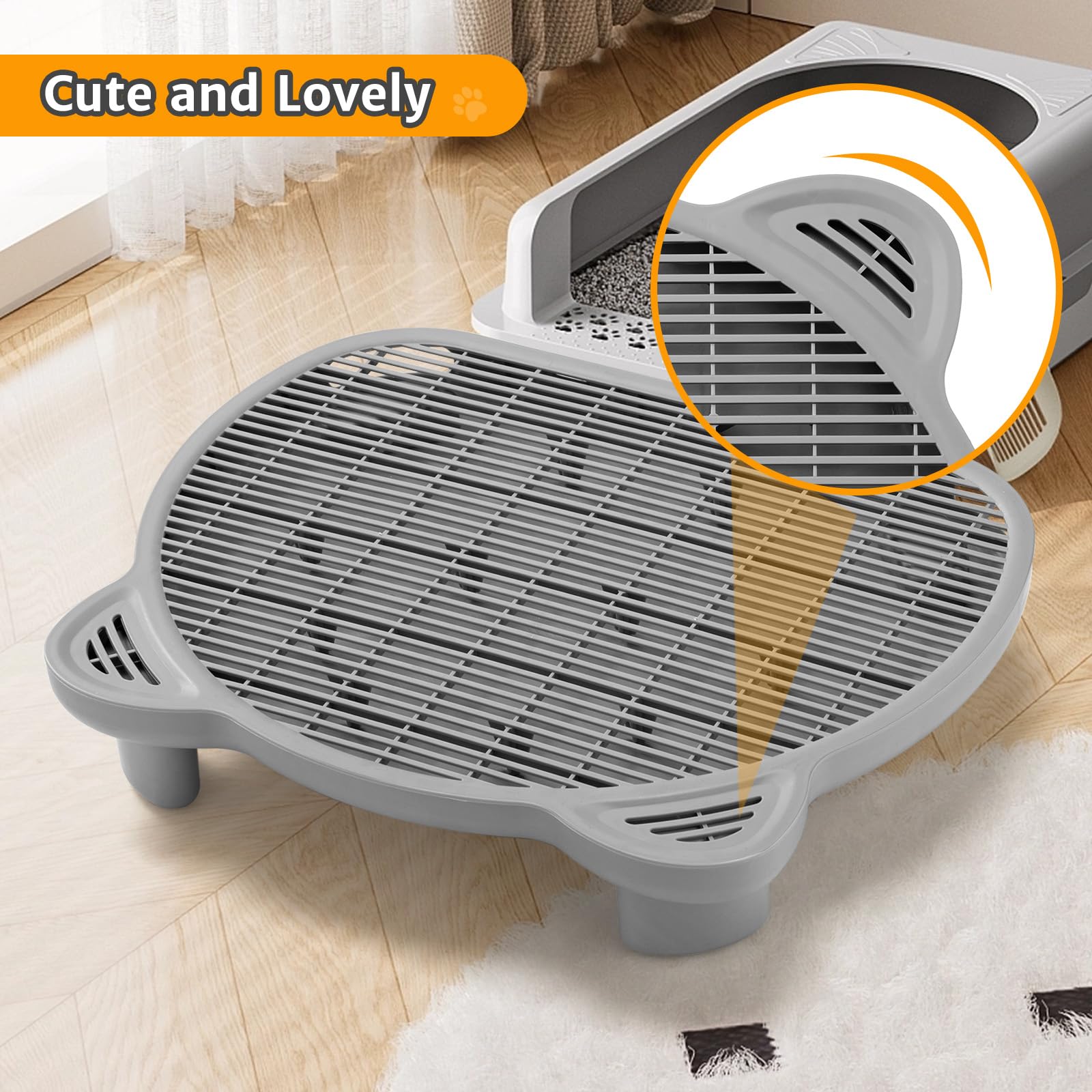 Blata Litter Catching Step large capacity reduces frequent refills.