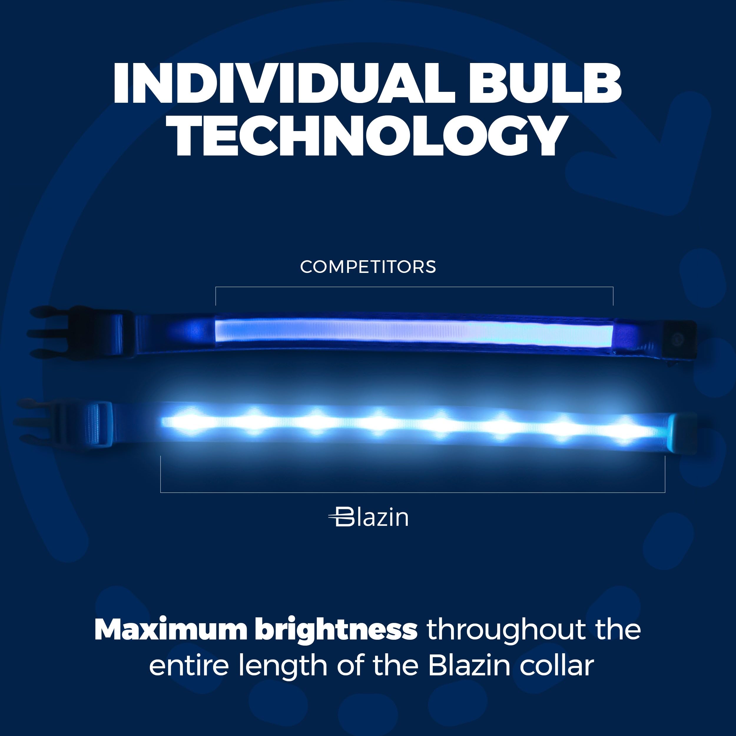 Blazin waterproof dog collar stands up to splashes and swimming adventures.