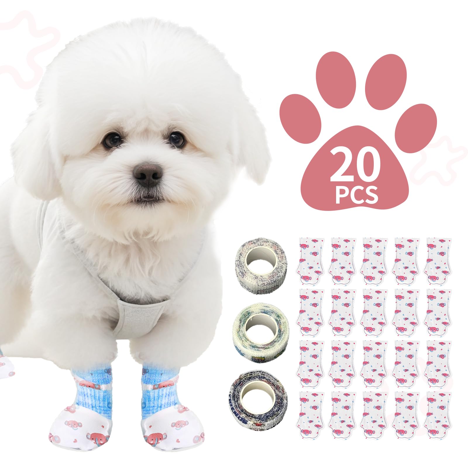 Blazury Infini disposable dog boots pack-20 keeping paws clean during walks.