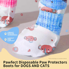 Blazury Infini waterproof dog boots protecting paws in wet weather.