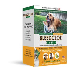 BleedClot Pet in-wound placement promotes safe, ongoing care