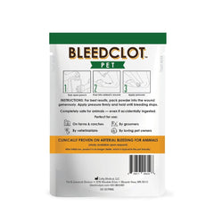 BleedClot Pet powder being applied to animal wound for rapid care