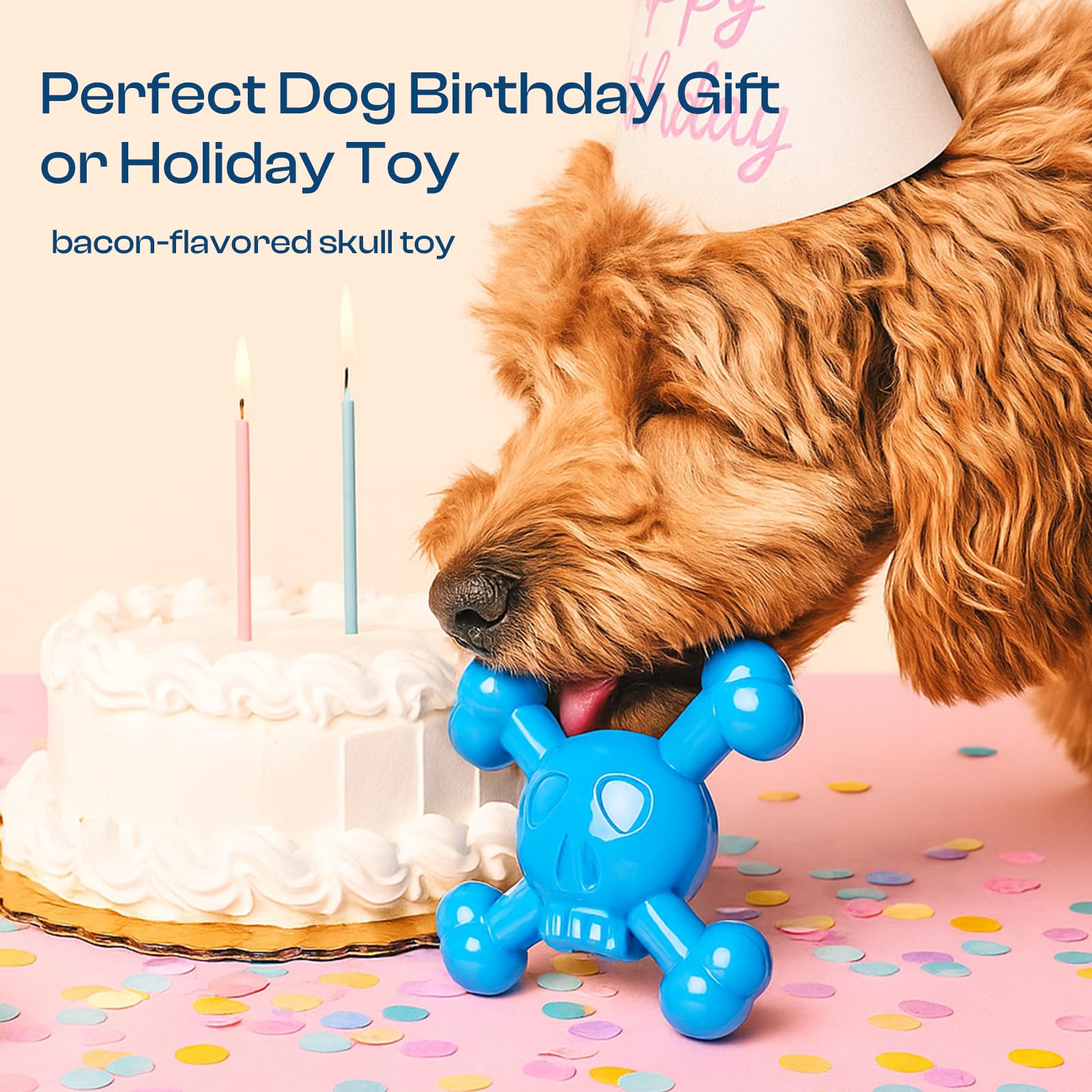 BLESQU textured surface massages gums during puppy chewing