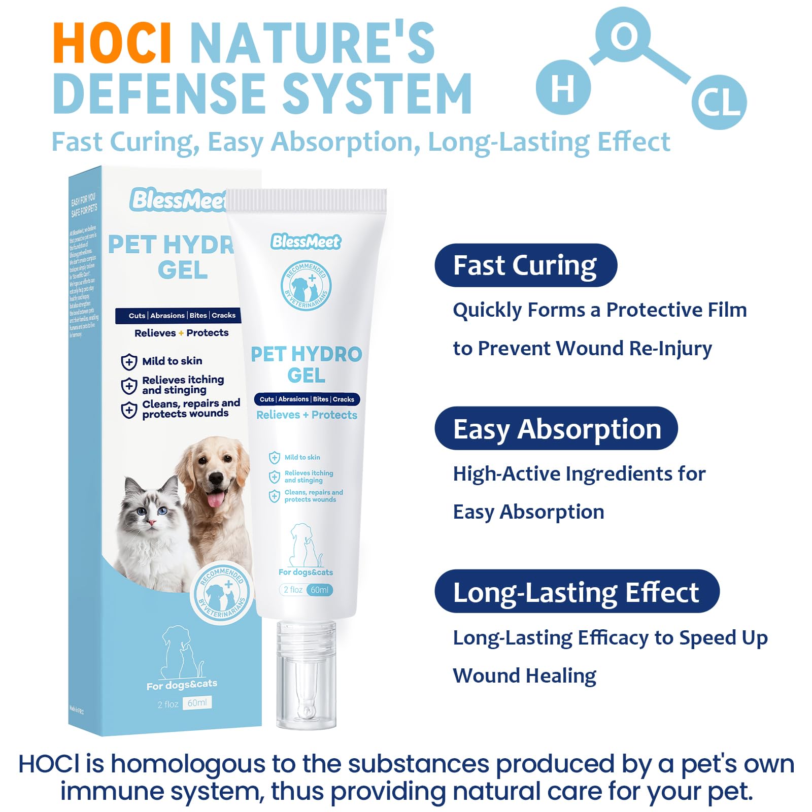 Blessmeet veterinarian-formulated safety for sensitive skin and trust.