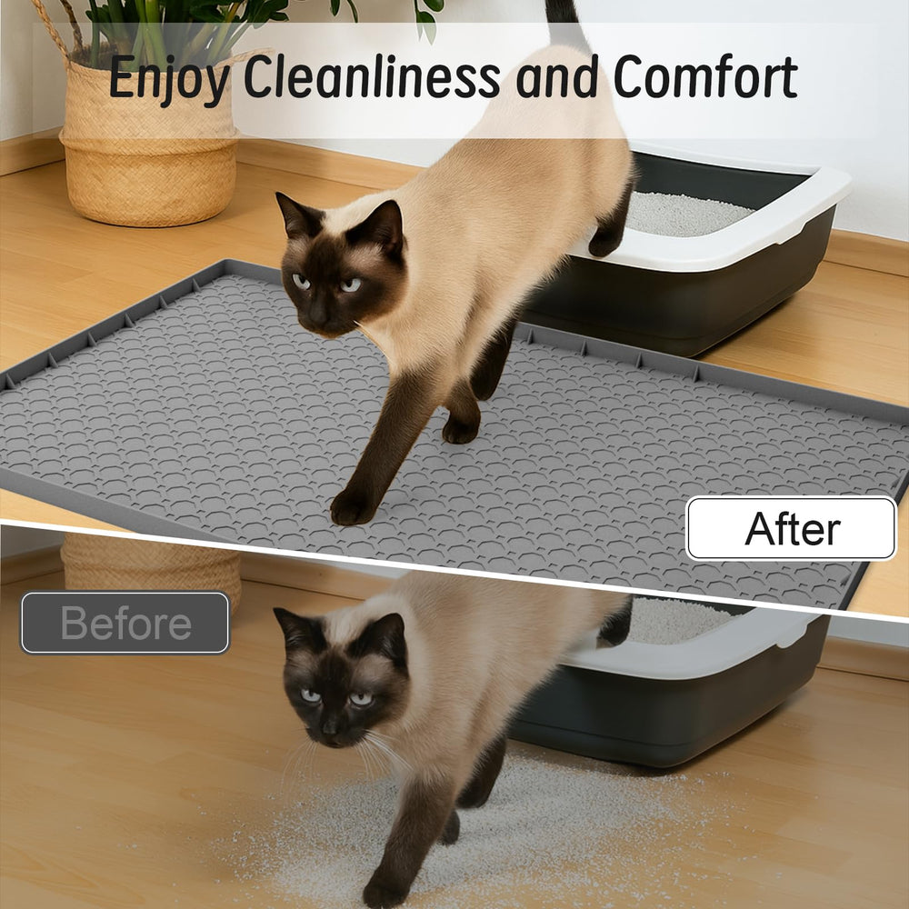 BLESWIN cat litter mat easy-clean design ready to rinse
