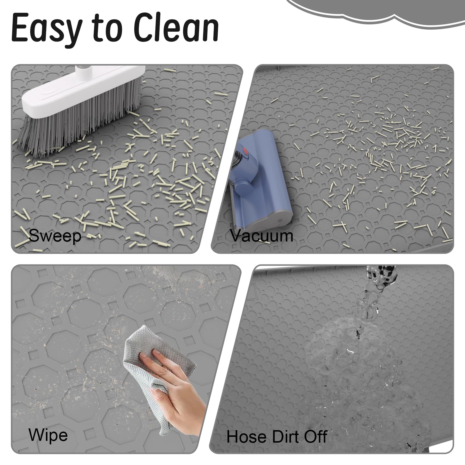 BLESWIN silicone mat paw-friendly surface for cats to walk on