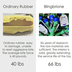 Blingbrione rose-design toy with dental nubs helps clean teeth while dogs chew.