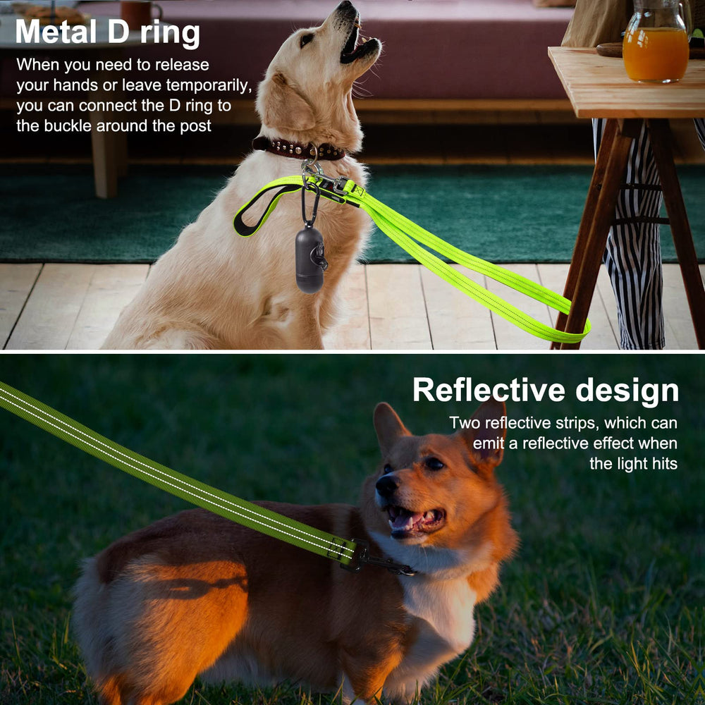 Blinlit LED leash waterproof nylon fabric keeps glow in wet conditions.