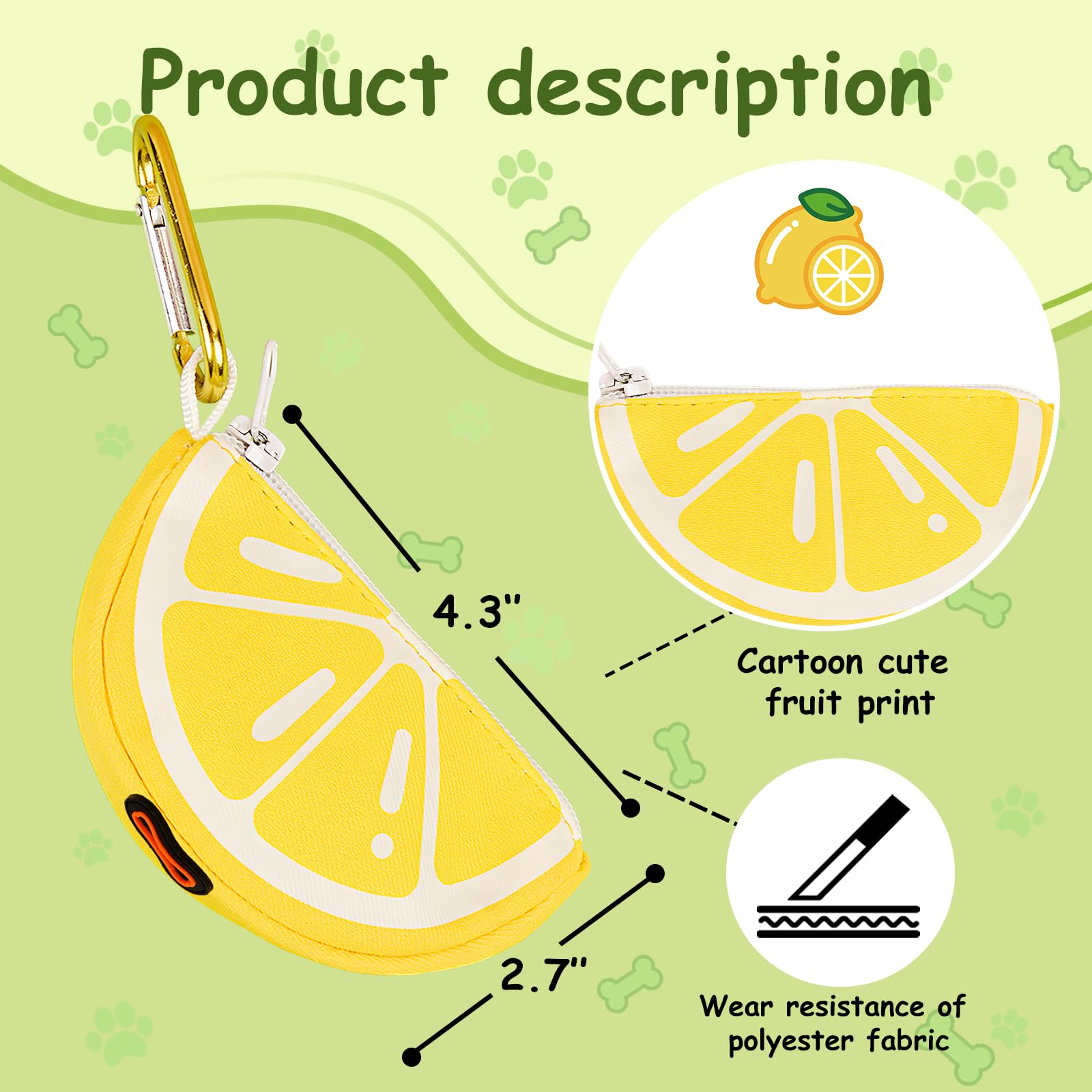 BlissBud lemon shape leash attachment shown as stylish easy bag access