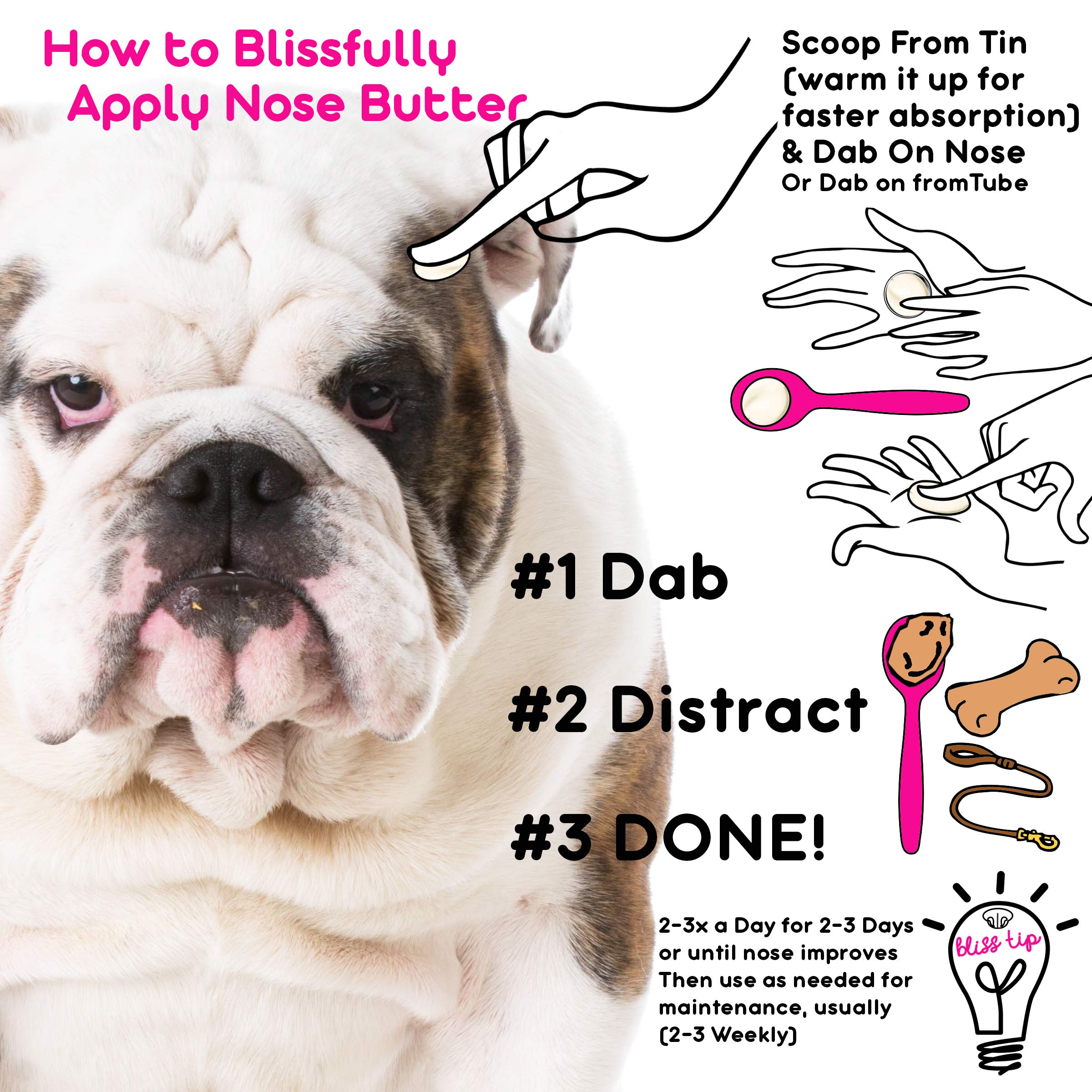 The Blissful Dog Nose Butter handcrafted in USA for gentle nose care.