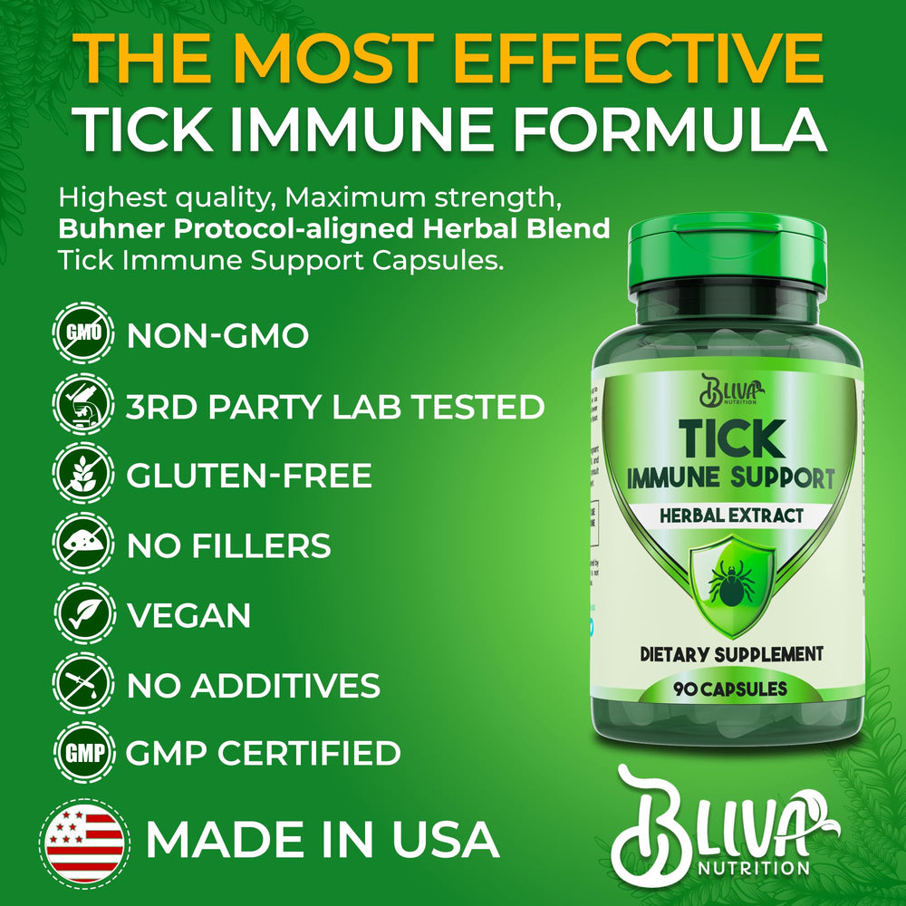 BLIVA Tick Immune travel scene with outdoor adventurer using supplementation.