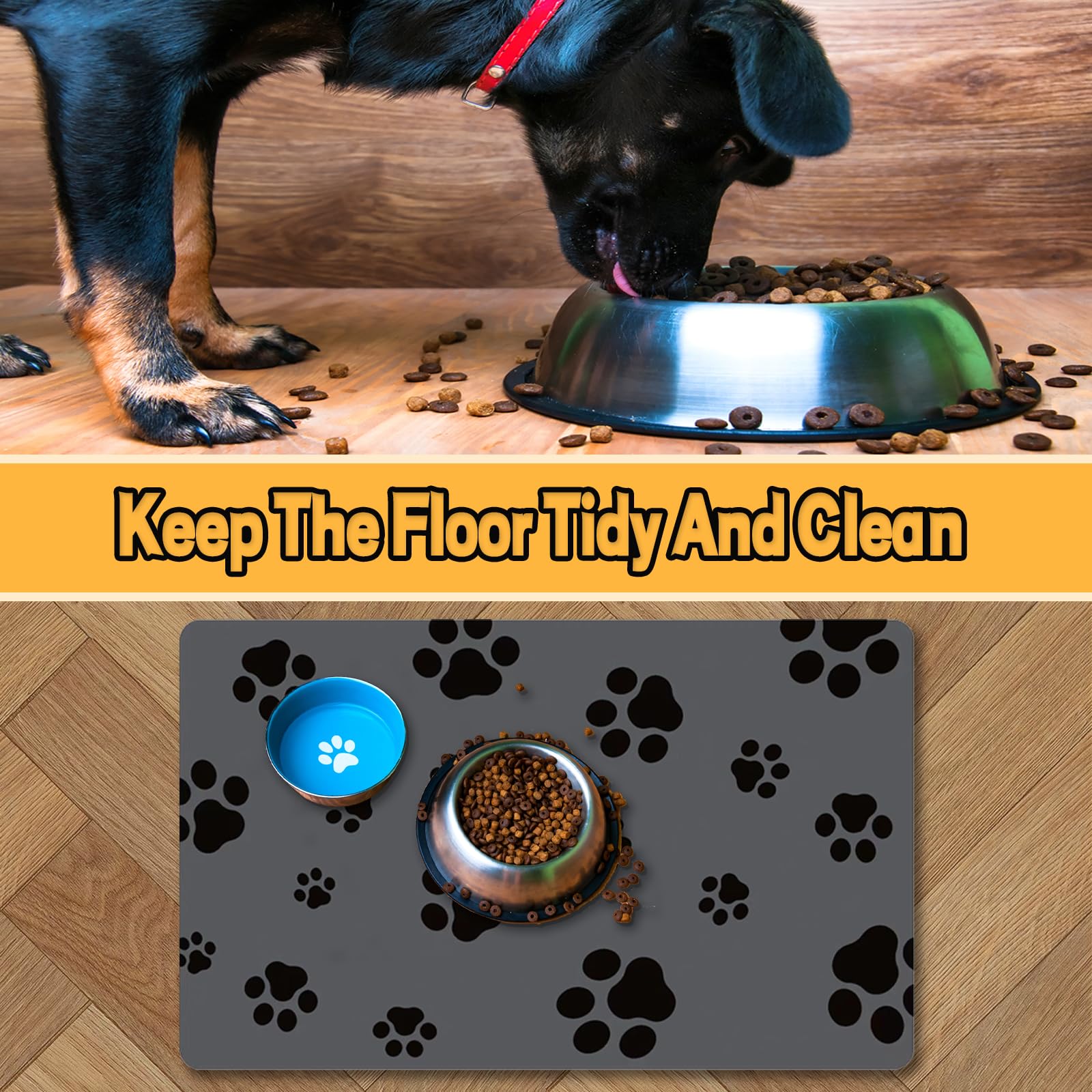 Blkjsgly anti-slip back design keeps bowls in place during feeding.