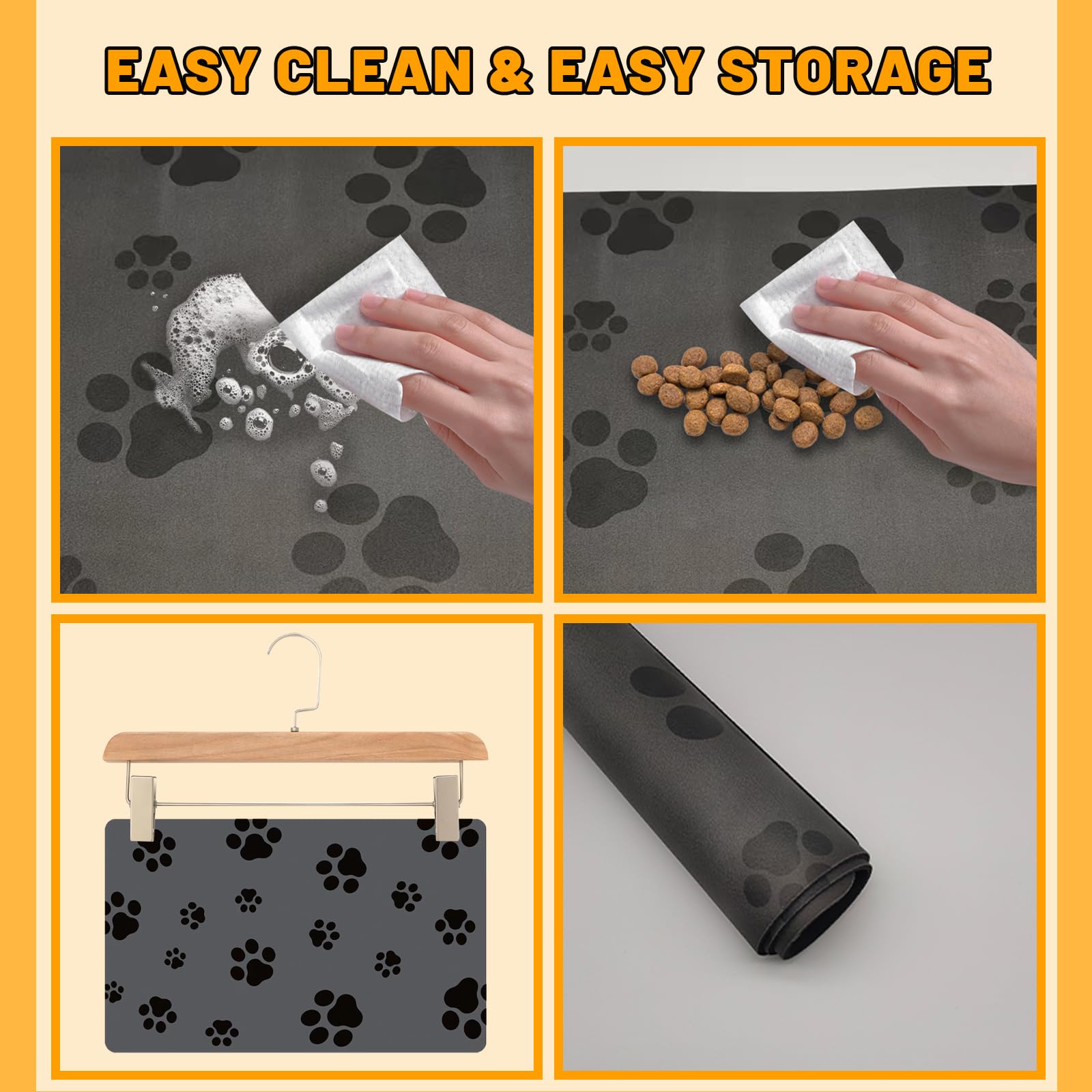 Blkjsgly easy-clean mat resists lime-scale and wipes clean fast.