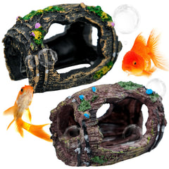 BLLREMIPSUR broken-barrel shipwreck cave decoration offers natural hiding spots for small fish
