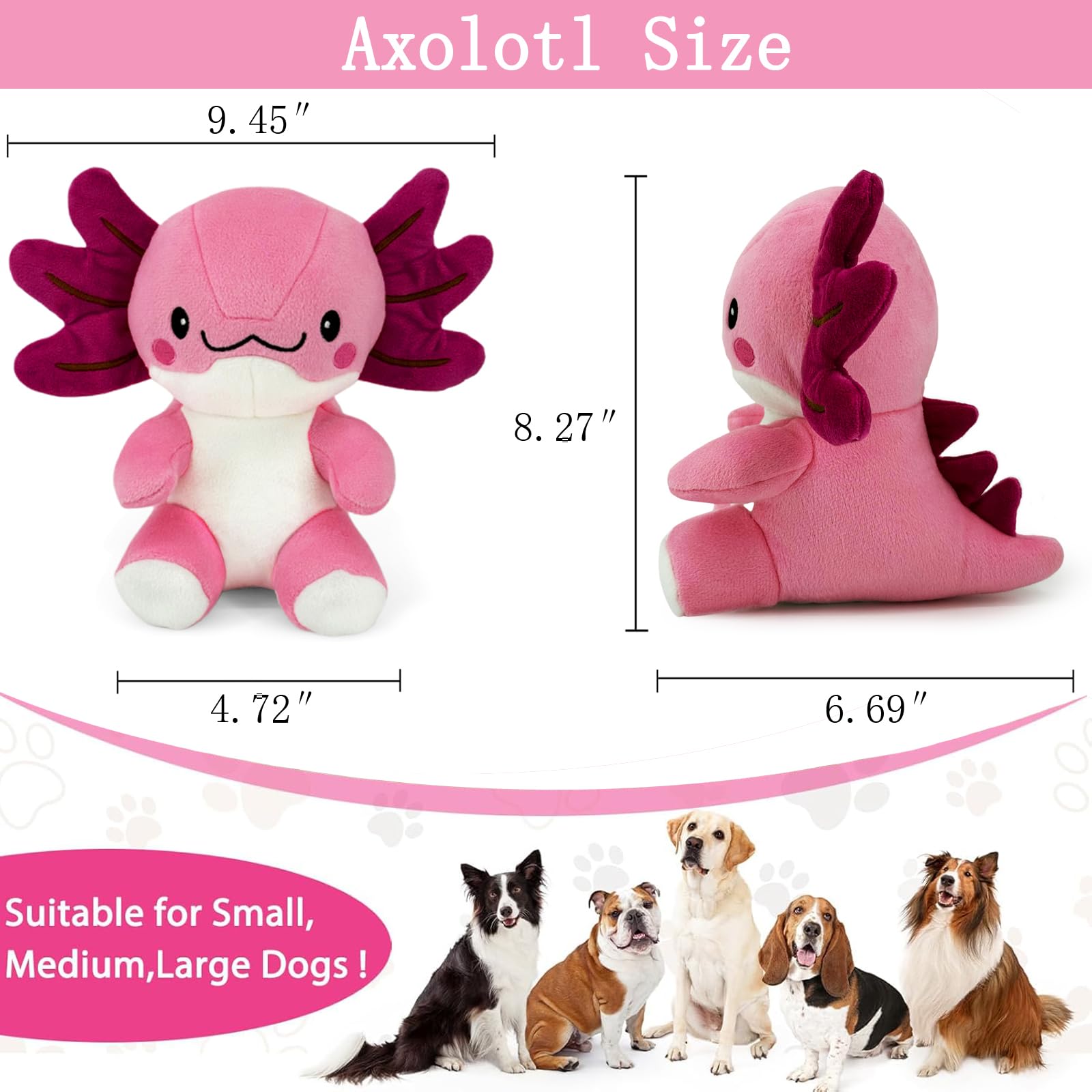 Blnboimrun axolotl toy reveals crinkle paper interior for sensory engagement