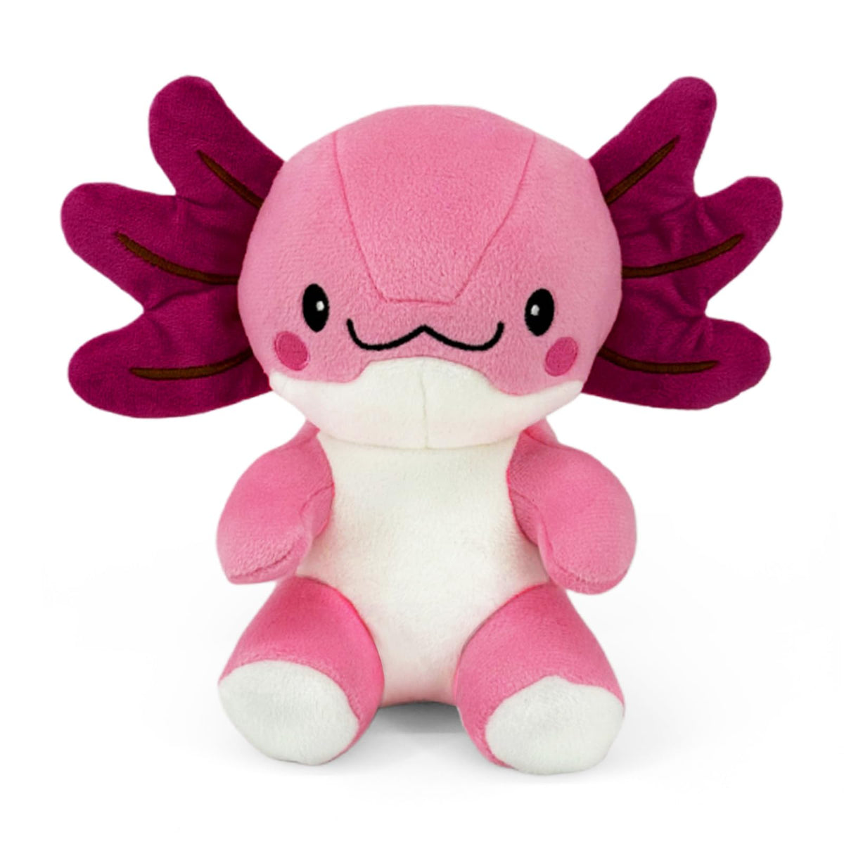 Blnboimrun axolotl squeaky toy close-up shows durable plush for chewers