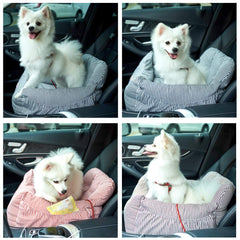 Bloblo dog car seat booster installation buckle enables quick, adjustable setup.