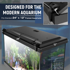 Blosail LED Aquarium Hood adjustable brightness panel for tailored day-night cycles.
