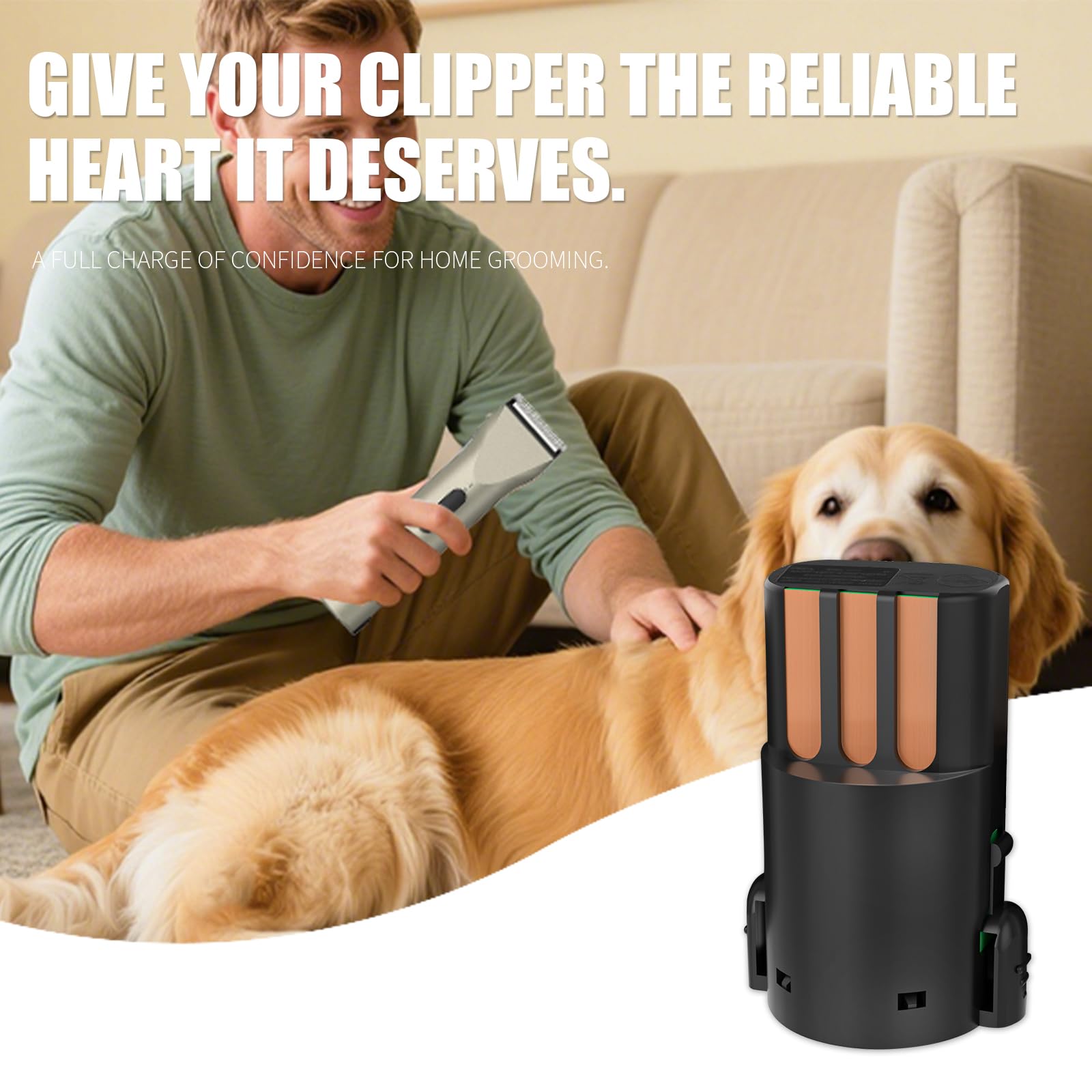 BlotMS in-use battery for Wahl Arco demonstrates reliable power during extended grooming.