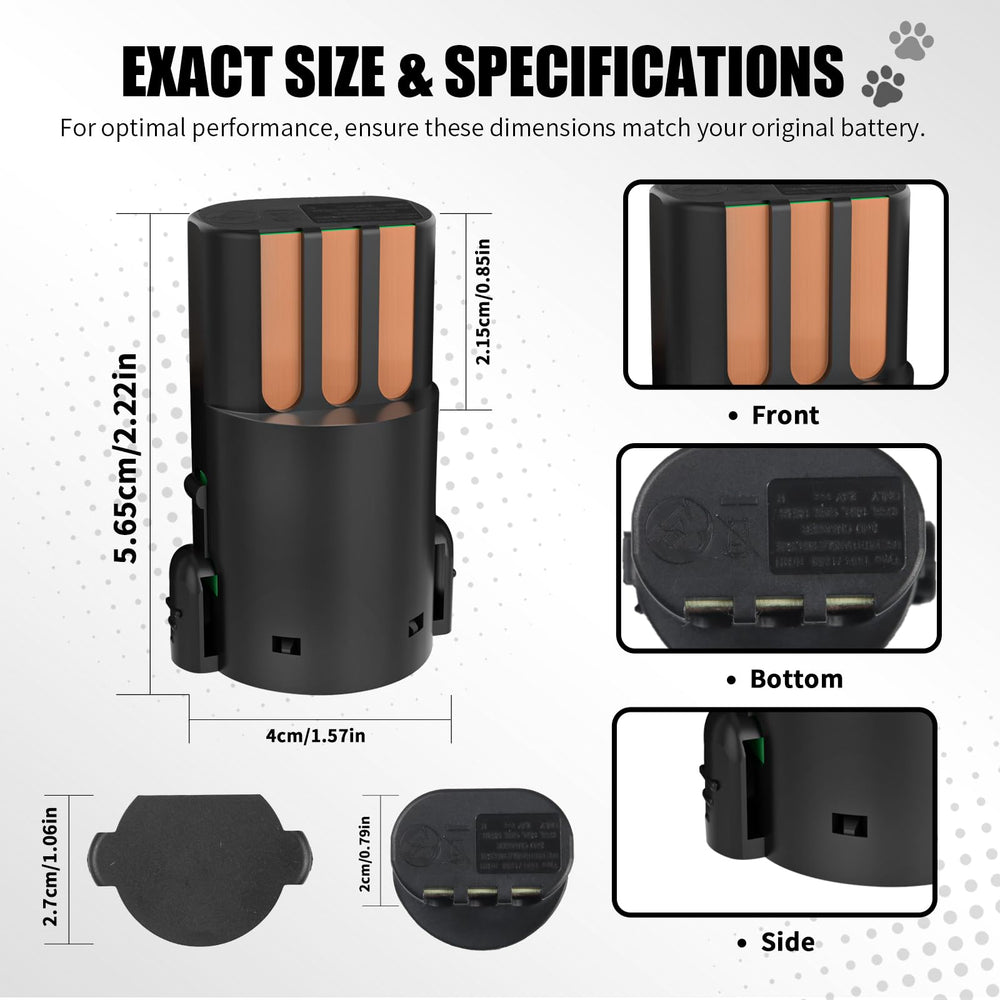 BlotMS NiMH 2100mAh battery provides strong power for pet grooming sessions.