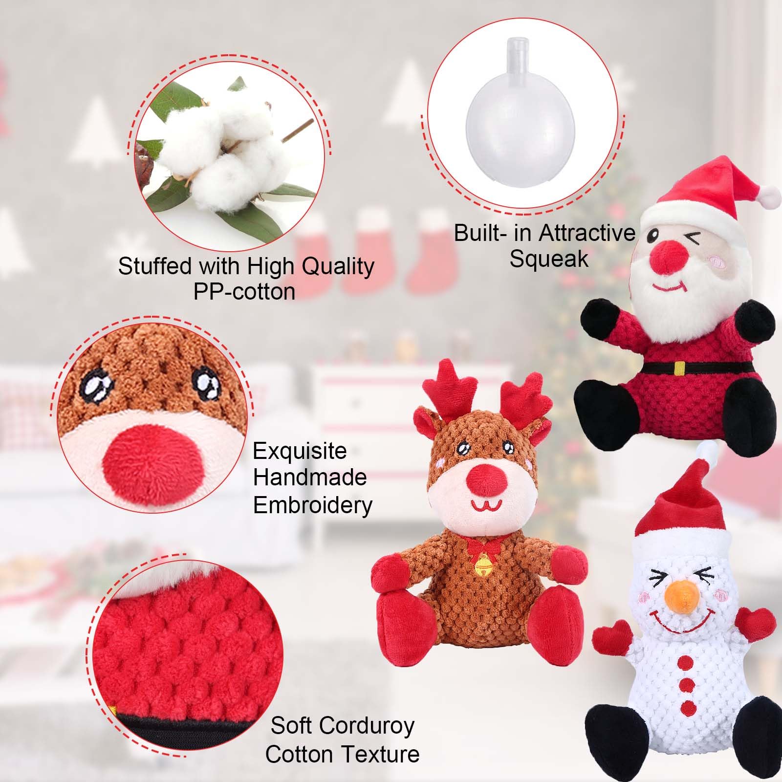 BLSCC Squeaky inner whistle dog toy adds audible excitement during play.