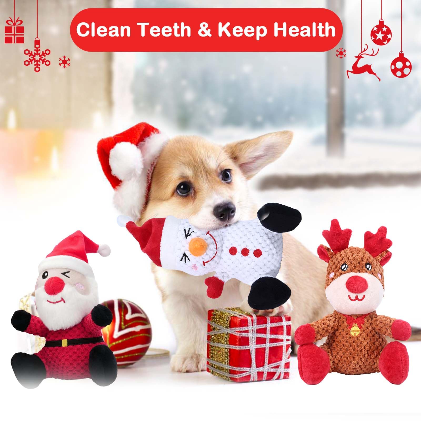 BLSCC Teeth-cleaning dog toy offers gum-massage during chews.