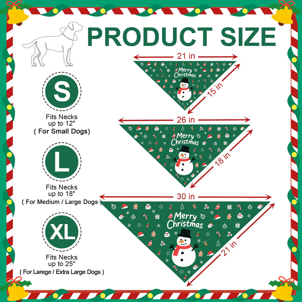 Bluaqua Christmas dog bandana red snowflake full view on soft material for daily wear