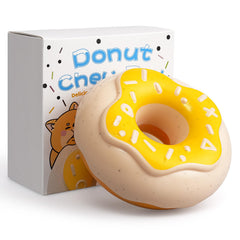 BluBrk Christmas indestructible donut toy closeup for aggressive chewers