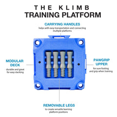 Blue-9 KLIMB removable legs offer quick height adjustments for versatile setups.