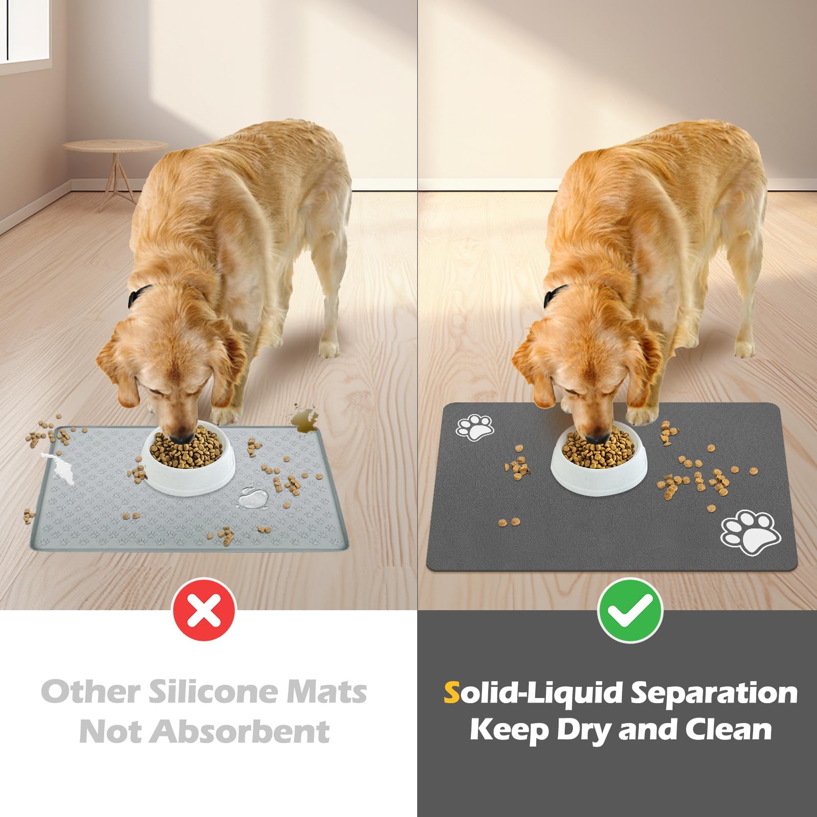 BLUE AYE easy-clean dog mat resists pet hair and dust for quick maintenance.