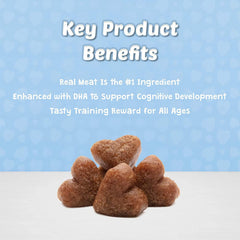 Blue Bits real-beef-first-ingredient spotlights beef-forward nutrition for rewarding good behavior.