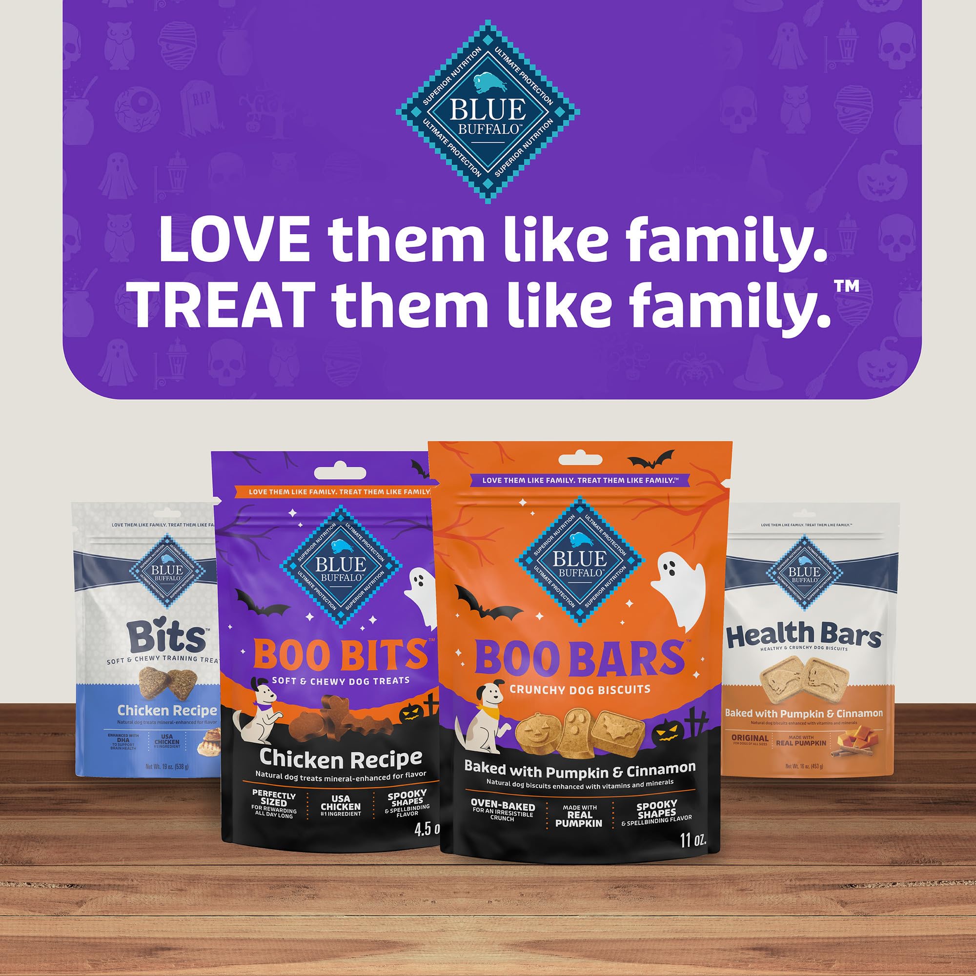 Blue Buffalo Boo Bits Boo Basket idea on doorstep with treats