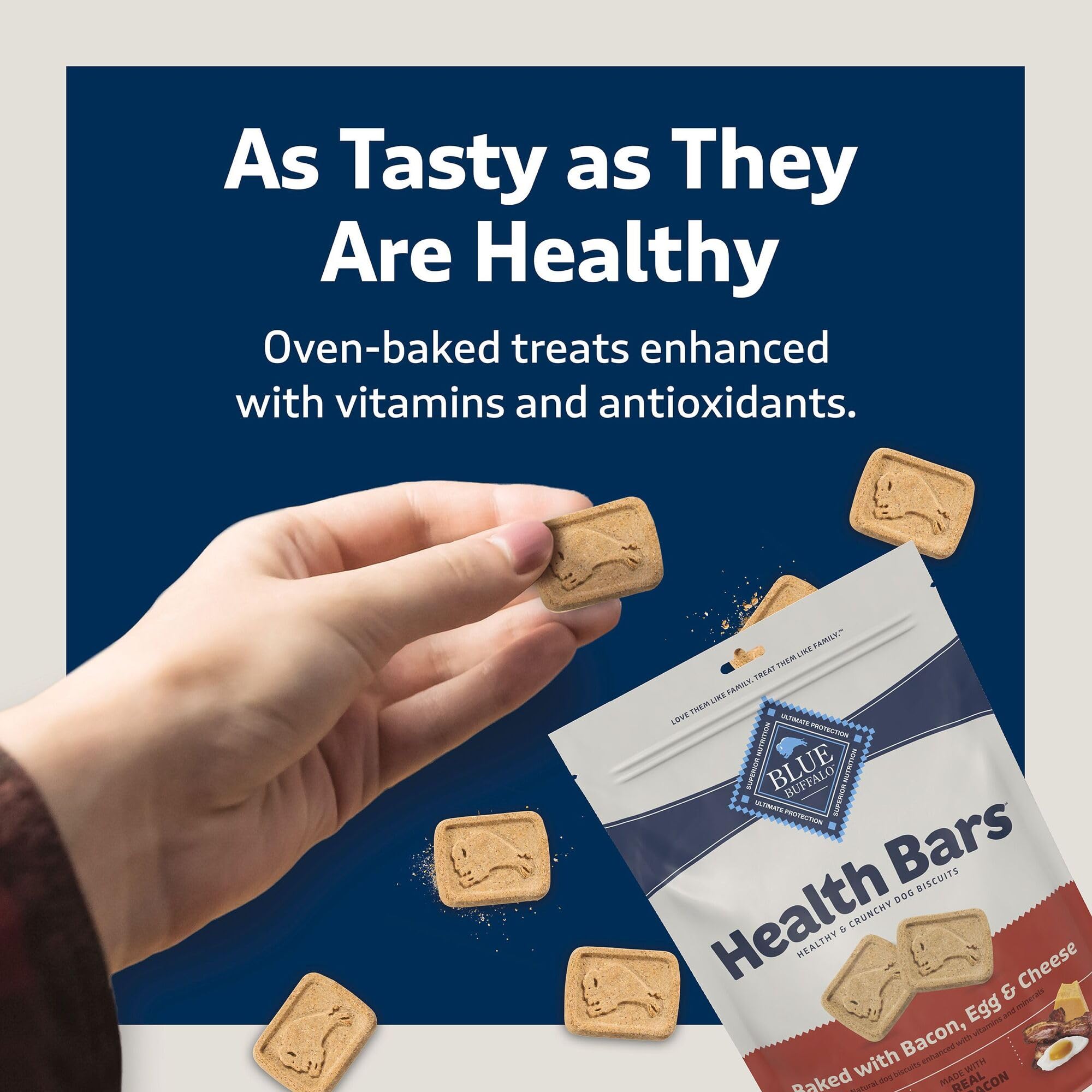 Blue Buffalo Health Bars 16oz bag packaging for easy storage