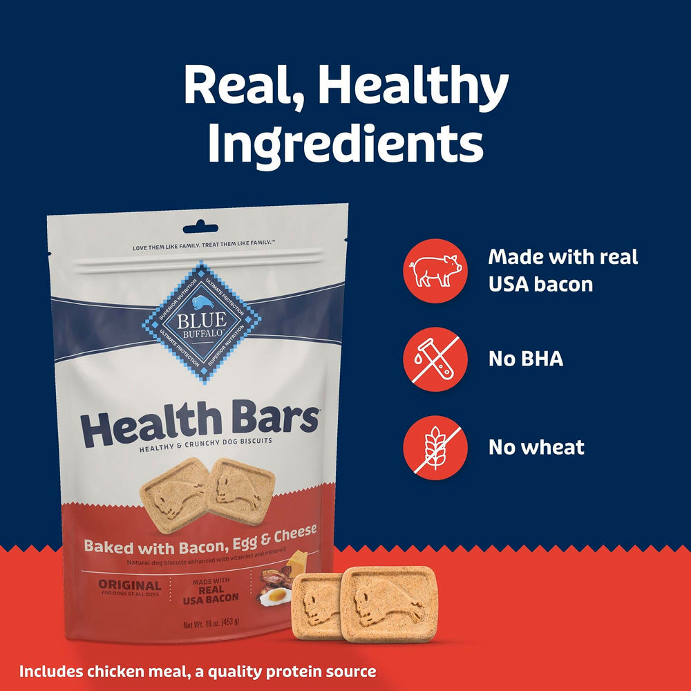 Blue Buffalo Health Bars crunchy texture dog treat ready to bite