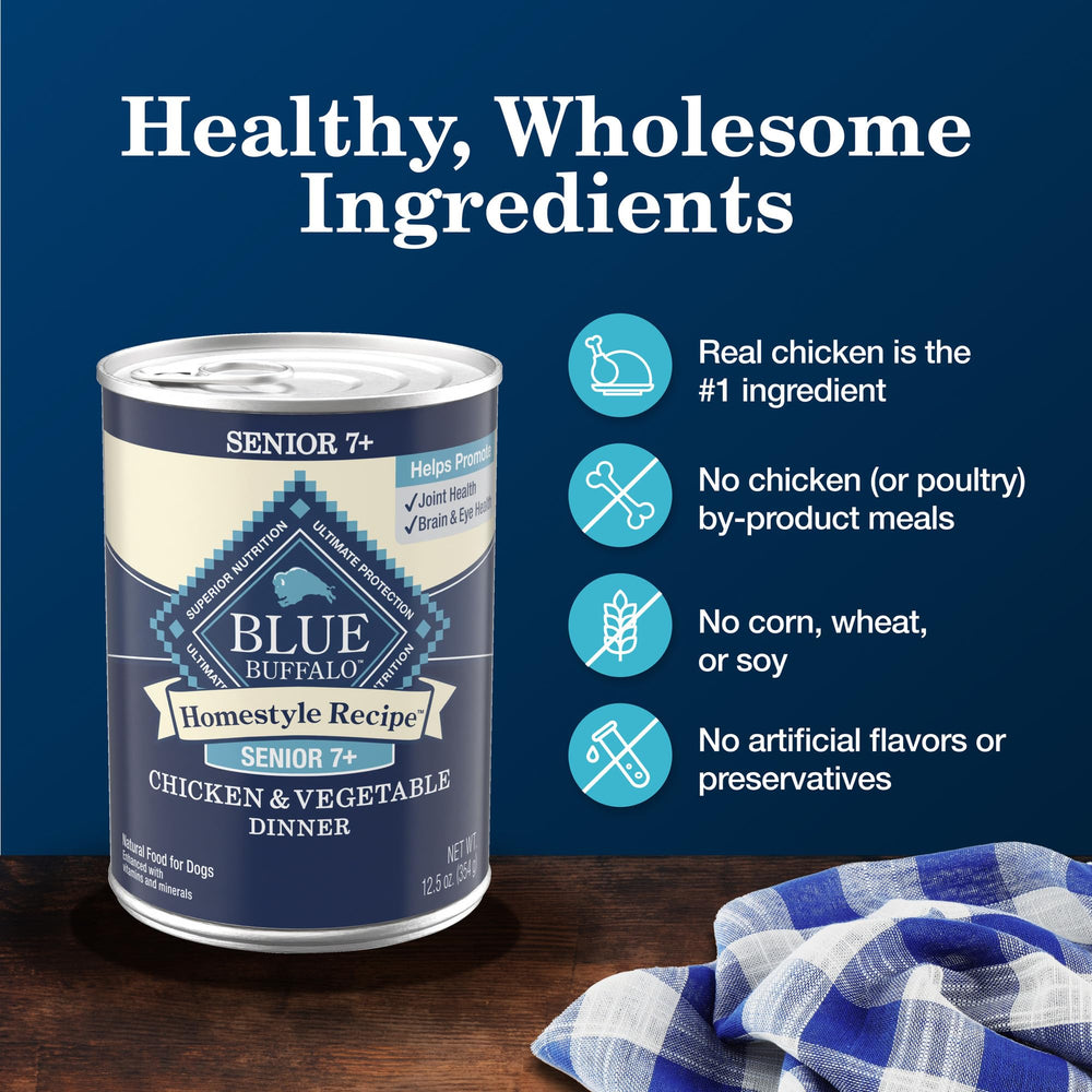 Blue Buffalo Homestyle Senior wholesome-grains brown rice closeup emphasizes energy-providing grains.