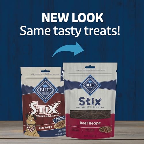 Blue Buffalo Stix Beef Recipe bite-sized portions shown for easy rewards