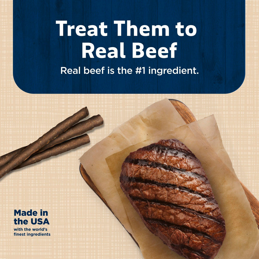 Blue Buffalo Stix Beef Recipe breakable pieces training use demonstrates portionable bites for small dogs