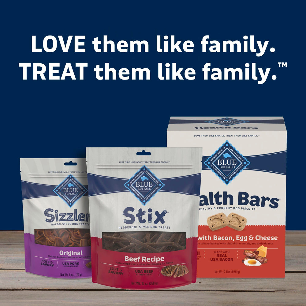 Blue Buffalo Stix Beef Recipe chicken-free claim appeals to poultry-allergic or sensitive dogs