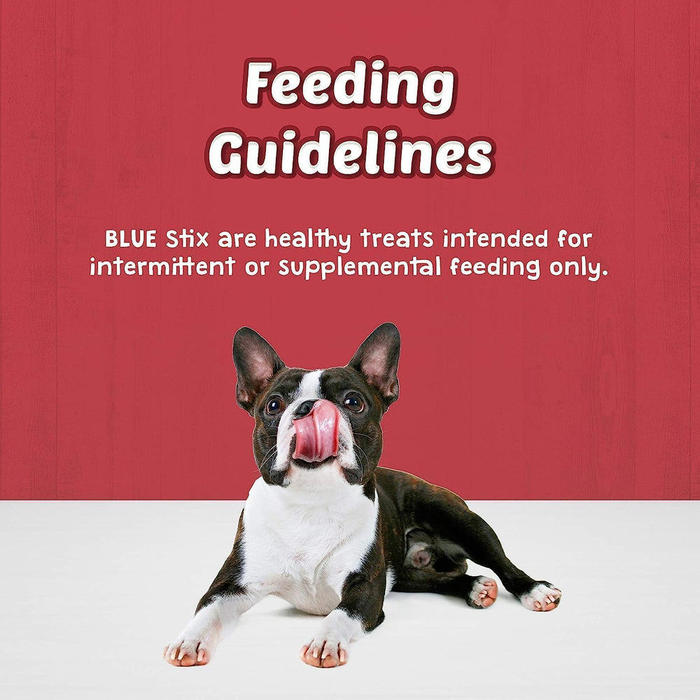 Blue Buffalo Stix soft-moist treats in hand for rewards