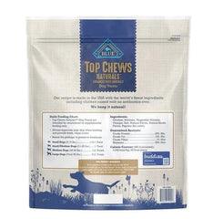 Blue Buffalo Top Chews chicken jerky serving tray image, a tasty daily treat.