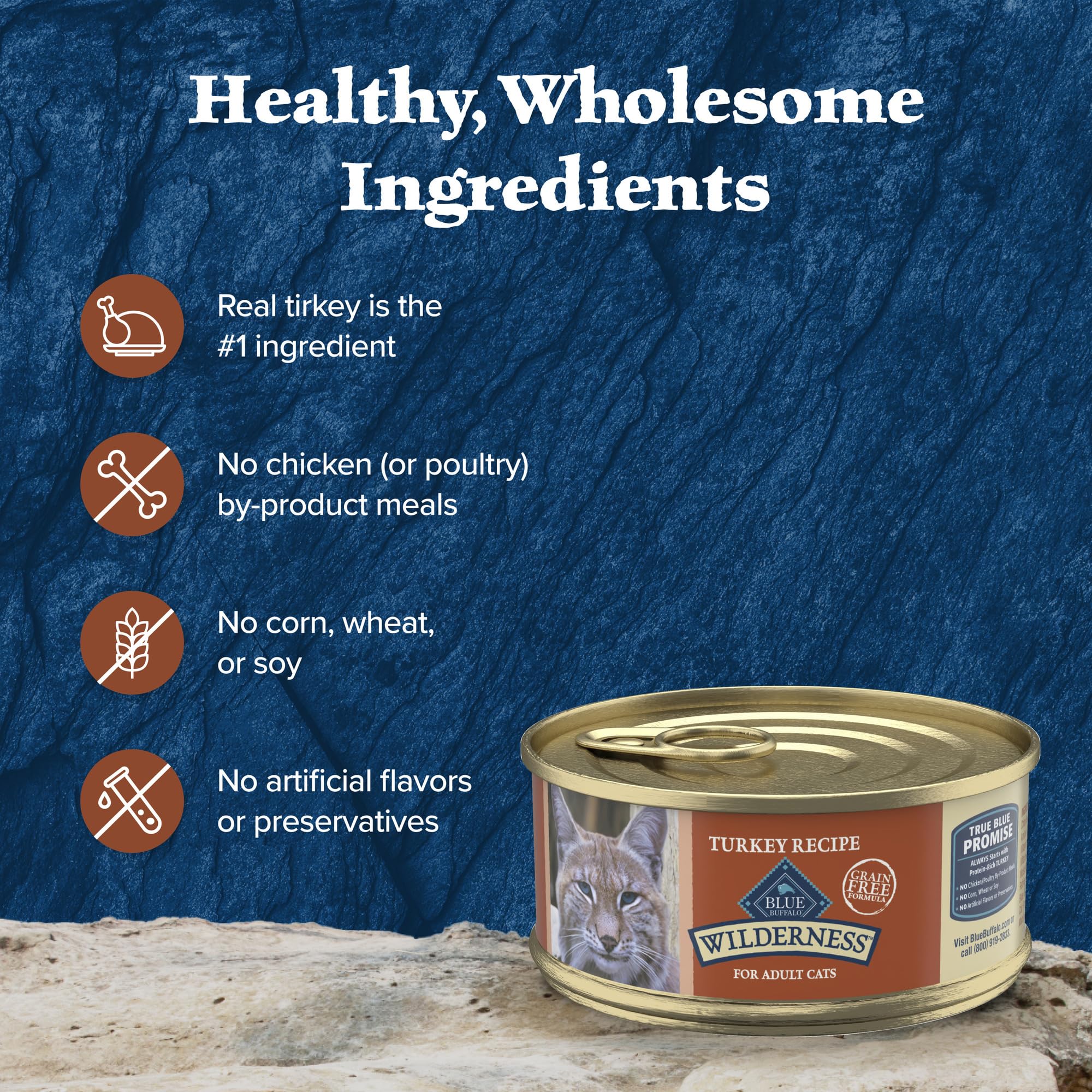 Blue Buffalo Wilderness 24-count packaging conveys convenient bulk option for households.