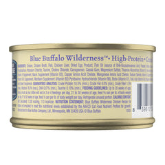 Blue Buffalo Wilderness kitten wet food packaging highlights grain-free formula