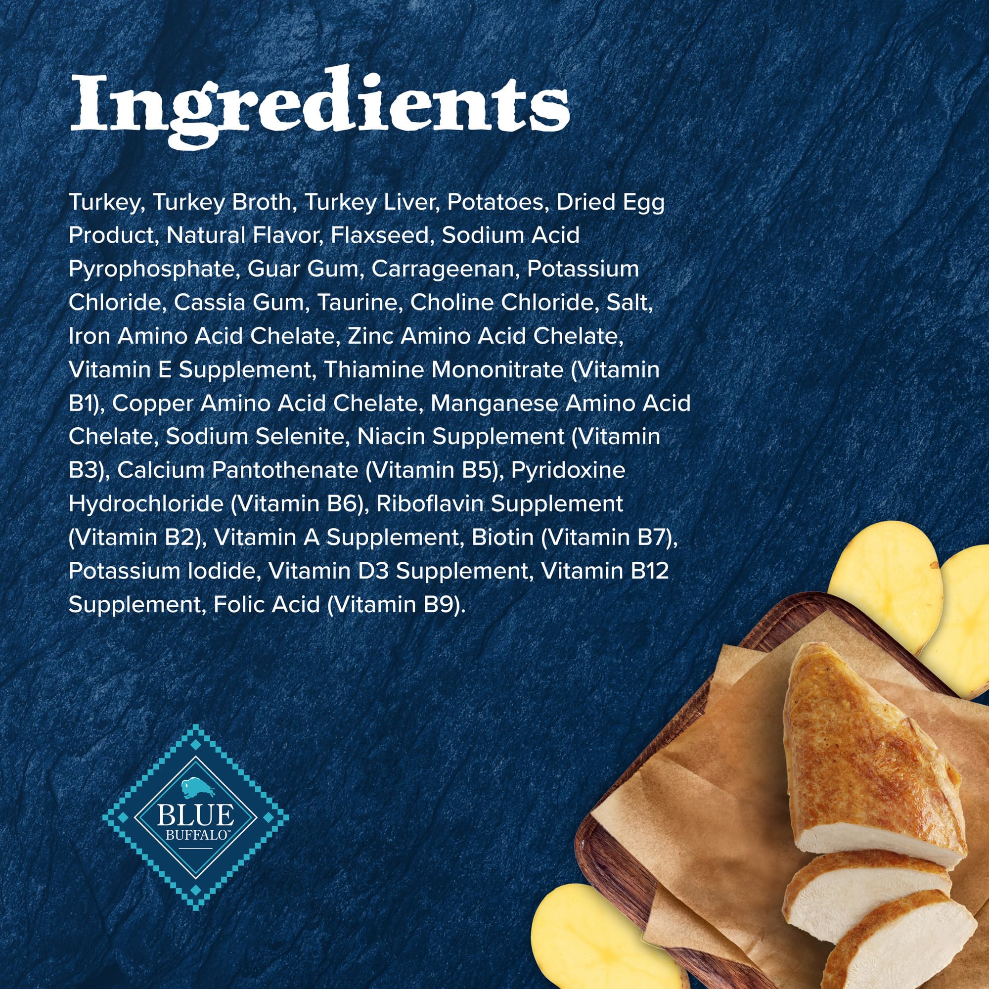 Blue Buffalo Wilderness no-wheat-no-chicken-byproduct feature communicates grain-free promise.