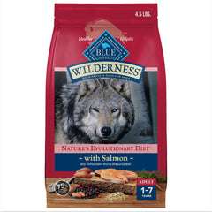 Blue Buffalo Wilderness Salmon First Ingredient fuels lean muscle and natural energy.