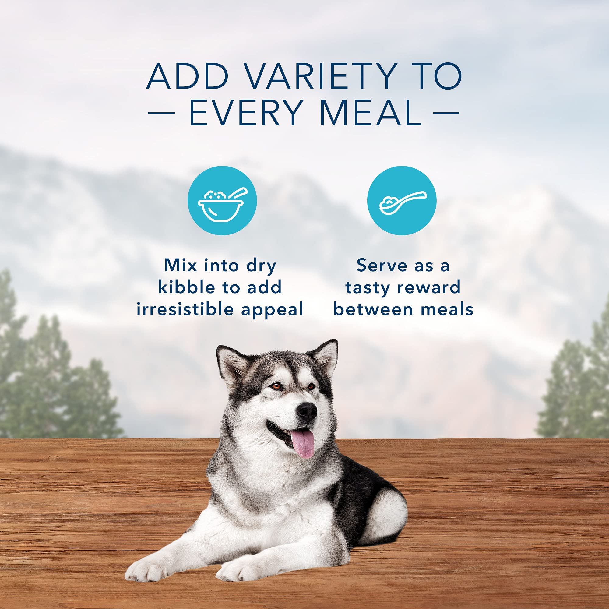 Blue Buffalo Wilderness Trail Toppers chicken pouch emphasizes natural ingredients to enhance meals.