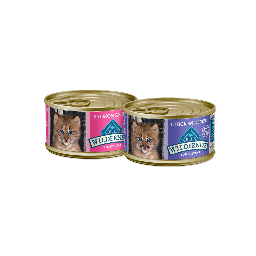 Blue Buffalo Wilderness 24-count variety pack ready for daily kitten meals