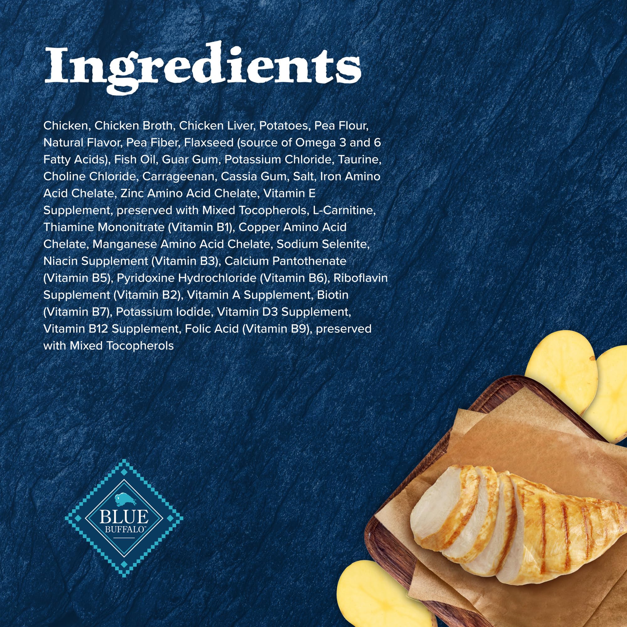 Blue Buffalo Wilderness grain-free can image communicates corn wheat soy-free goodness