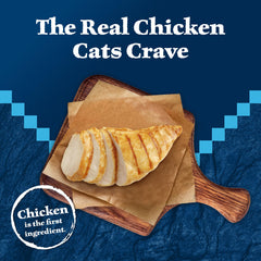 Blue Buffalo Wilderness paté texture close-up suggests smooth, palatable meal for adult cats